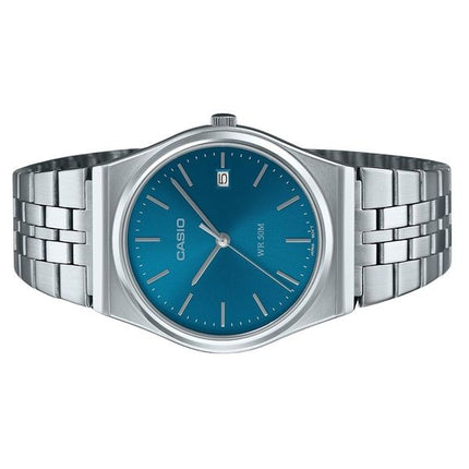Orologio da uomo Casio Standard Analogico in acciaio inossidabile con quadrante blu al quarzo MTP-B145D-2A2 ricondizionato