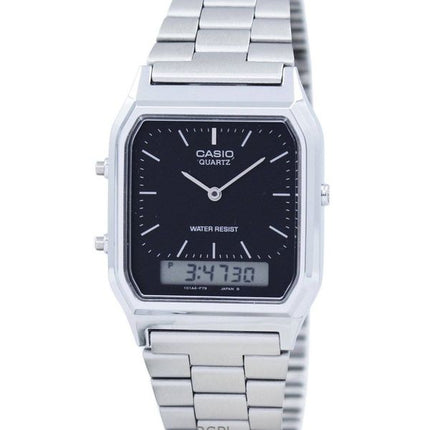 Orologio Casio Vintage Analogico Digitale Acciaio Inossidabile Quadrante Nero AQ-230A-1DHDF Unisex Ricondizionato