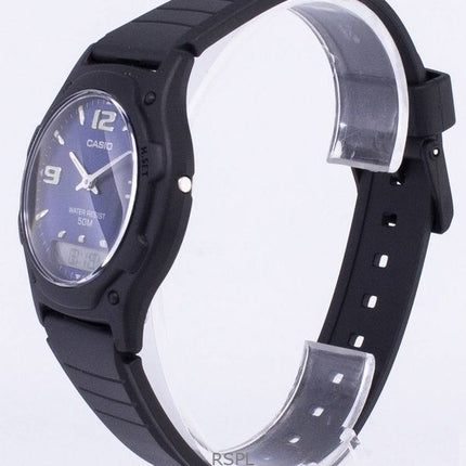 Orologio da uomo Casio analogico digitale con cinturino in resina e quadrante blu al quarzo AW-49HE-2AVDF ricondizionato