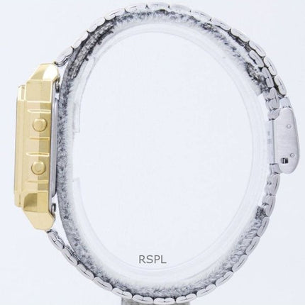 Orologio da uomo Casio Digital Gold Tone Stainless Steel Quartz A500WGA-9DF ricondizionato