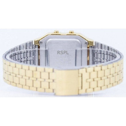 Orologio da uomo Casio Digital Gold Tone Stainless Steel Quartz A500WGA-9DF ricondizionato