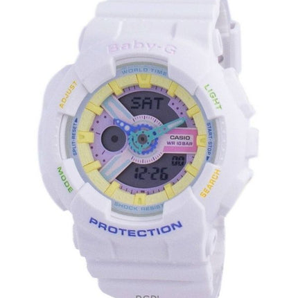 Orologio Casio Baby-G ricondizionato analogico digitale cinturino in resina quadrante multicolore al quarzo BA-110TM-7A 100M da donna