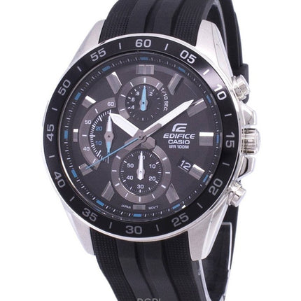 Orologio da uomo Casio Edifice Cronografo con cinturino in resina e quadrante nero al quarzo EFV-550P-1AV 100M ricondizionato