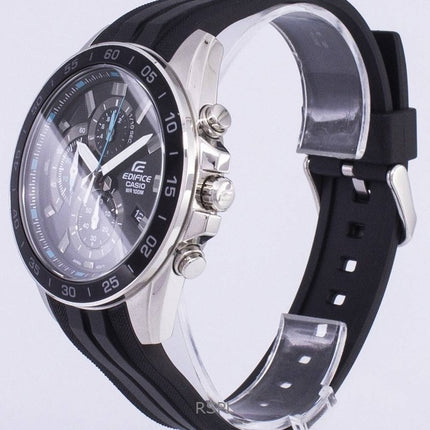 Orologio da uomo Casio Edifice Cronografo con cinturino in resina e quadrante nero al quarzo EFV-550P-1AV 100M ricondizionato
