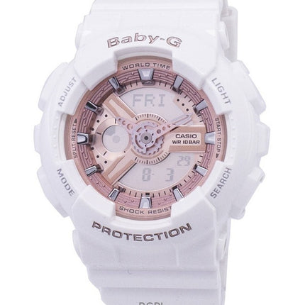 Orologio Casio Baby-G ricondizionato analogico digitale cinturino in resina quadrante in rame al quarzo BA-110-7A1 100M da donna