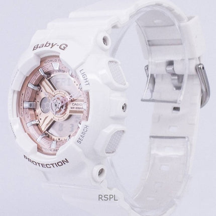 Orologio Casio Baby-G ricondizionato analogico digitale cinturino in resina quadrante in rame al quarzo BA-110-7A1 100M da donna