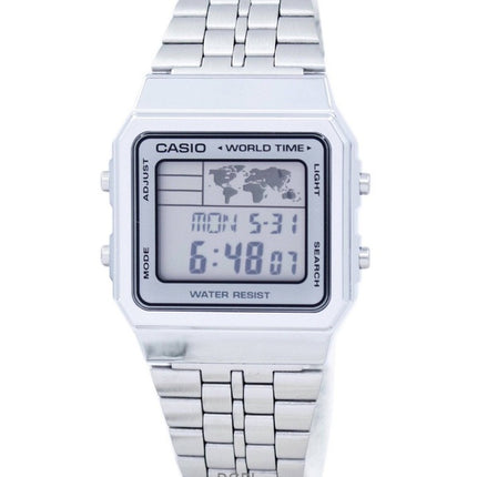 Orologio da uomo Casio Digital Stainless Steel Quartz A500WA-7DF ricondizionato
