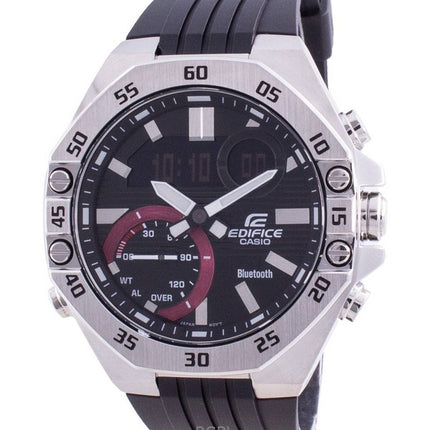 Orologio Casio Edifice analogico digitale quadrante nero al quarzo ECB-10P-1A 100M da uomo ricondizionato