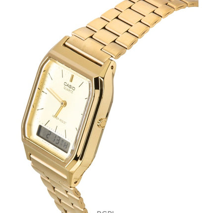 Orologio da uomo Casio Analog Digital Gold Dial Quartz AQ-230GA-9DMQYES ricondizionato