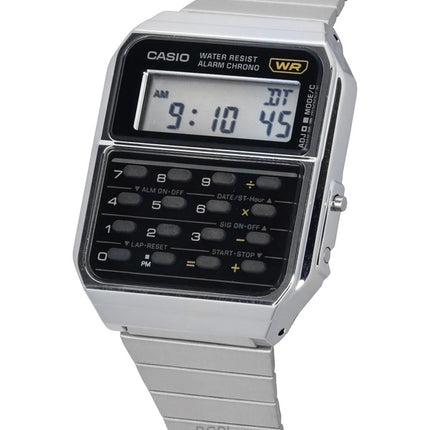 Orologio da uomo Casio Vintage Digital Calculator in acciaio inossidabile al quarzo CA-500WE-1A ricondizionato
