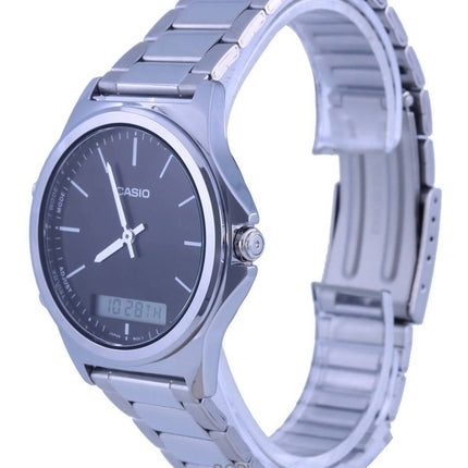 Orologio da uomo Casio Analogico Digitale in Acciaio Inox con Quadrante Nero al Quarzo MTP-VC01D-1E ricondizionato