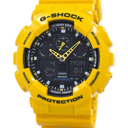 Orologio Casio G-Shock analogico digitale ricondizionato con cinturino in resina quadrante nero al quarzo GA-100A-9ADR 200M da uomo