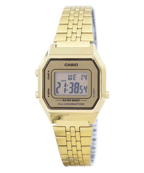 Orologio da donna Casio Digital Stainless Steel Quartz LA680WGA-9DF ricondizionato