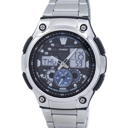 Orologio da uomo Casio Cronografo World Time Analogico Digitale AQ-190WD-1AV ricondizionato