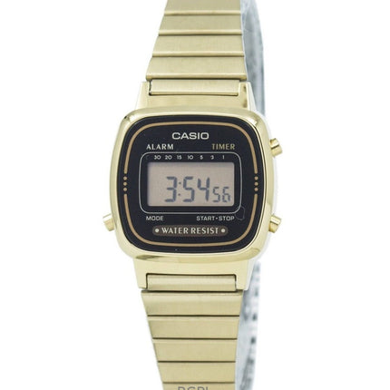 Orologio Casio Digitale in Acciaio Inox con Sveglia e Timer, Ricondizionato, LA670WGA-1DF da Donna