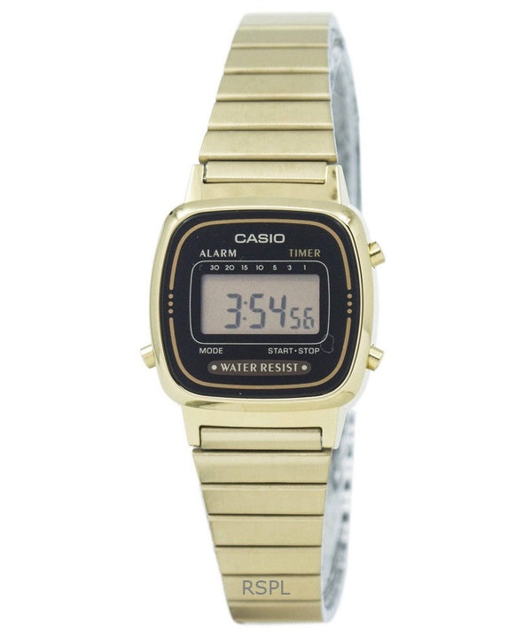 Orologio Casio Digitale in Acciaio Inox con Sveglia e Timer, Ricondizionato, LA670WGA-1DF da Donna