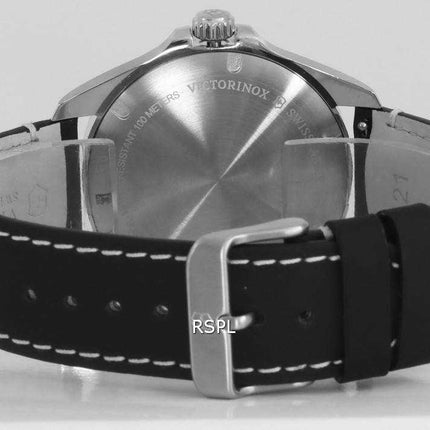 Orologio da uomo Victorinox Fieldforce in pelle con quadrante bianco al quarzo 241847 100M
