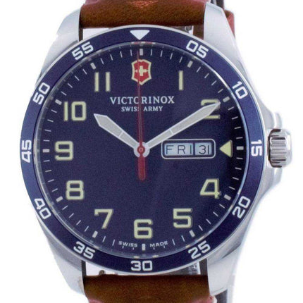 Orologio da uomo Victorinox Fieldforce quadrante blu in acciaio inossidabile al quarzo 241848 100M