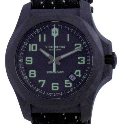 Victorinox INOX Carbon Black Textile Diver&#39;s Quartz 241859 200M Orologio da uomo&#39;