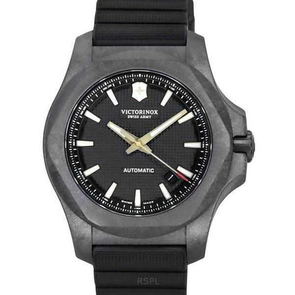 Orologio da uomo Victorinox Swiss Army INOX Carbon Black Dial Automatic Diver's 241866.1 200M con set regalo