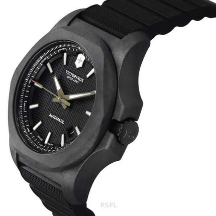 Orologio da uomo Victorinox Swiss Army INOX Carbon Black Dial Automatic Diver's 241866.1 200M con set regalo