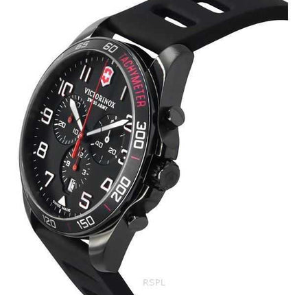 Orologio da uomo Victorinox Swiss Army Fieldforce Sport Chronograph cinturino in gomma quadrante nero al quarzo 241889 100M
