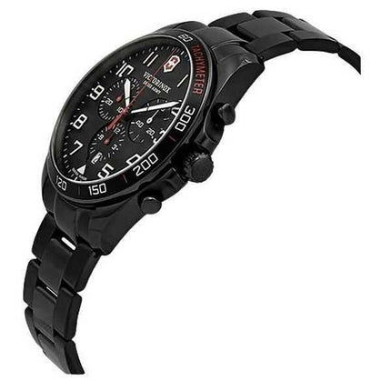 Orologio da uomo Victorinox Swiss Army FieldForce Sport Cronografo in acciaio inossidabile quadrante nero al quarzo 241890 100M