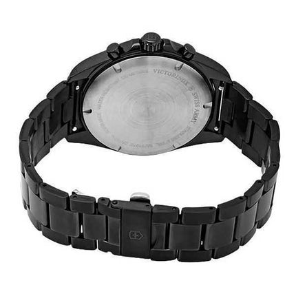 Orologio da uomo Victorinox Swiss Army FieldForce Sport Cronografo in acciaio inossidabile quadrante nero al quarzo 241890 100M