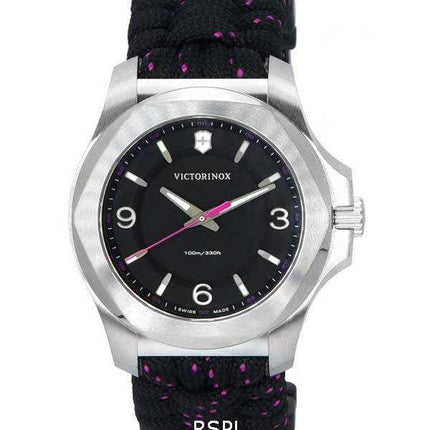 Orologio da donna Victorinox INOX V in acciaio inossidabile con quadrante nero al quarzo 241918 100M