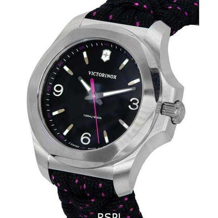 Orologio da donna Victorinox INOX V in acciaio inossidabile con quadrante nero al quarzo 241918 100M
