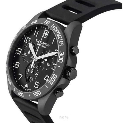 Orologio da uomo Victorinox Swiss Army Fieldforce Sport Chronograph cinturino in gomma quadrante nero al quarzo 241926-1 100M