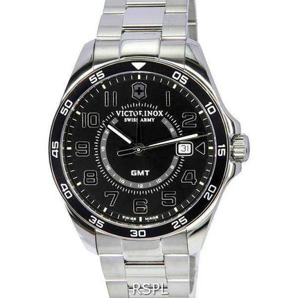 Orologio da uomo Victorinox Fieldforce Classic GMT quadrante nero al quarzo 241930 100M