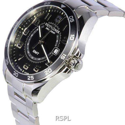 Orologio da uomo Victorinox Fieldforce Classic GMT quadrante nero al quarzo 241930 100M