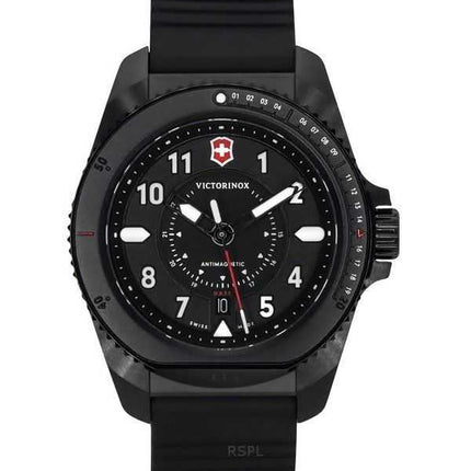 Orologio da uomo Victorinox Swiss Army Journey 1884 cinturino in gomma quadrante nero al quarzo 241982 200M