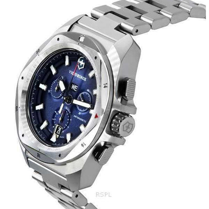 Victorinox Swiss Army INOX Cronografo Acciaio Inossidabile Quadrante Blu Quarzo Diver's 241985 200M Orologio da Uomo