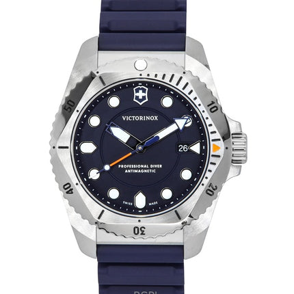 Orologio da uomo Victorinox Dive Pro con cinturino in gomma e quadrante blu, al quarzo, subacqueo 241991, 300 m