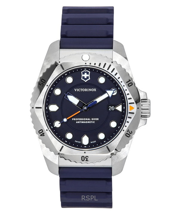 Orologio da uomo Victorinox Dive Pro con cinturino in gomma e quadrante blu, al quarzo, subacqueo 241991, 300 m