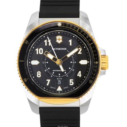 Orologio da uomo Victorinox Journey 1884 con cinturino in gomma e quadrante nero, al quarzo, subacqueo, 200 m, 242014