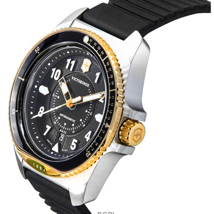 Orologio da uomo Victorinox Journey 1884 con cinturino in gomma e quadrante nero, al quarzo, subacqueo, 200 m, 242014