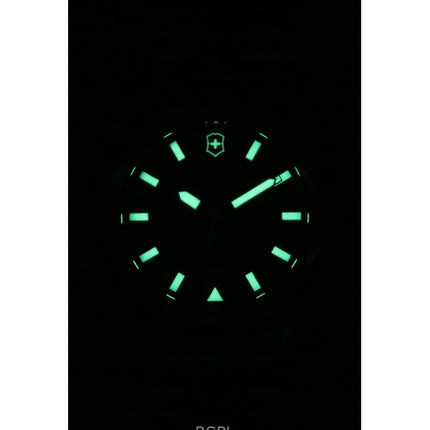 Orologio da uomo Victorinox INOX con quadrante nero e cinturino in acciaio inossidabile, automatico, subacqueo, 200 m, 242019