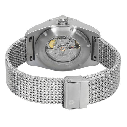 Orologio da uomo Victorinox Swiss Army in acciaio inossidabile con quadrante blu automatico 242045 100M