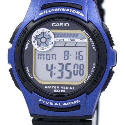 Orologio da uomo Casio Youth Digital 5 Alarms Illuminator W-213-2AVDF W213-2AVDF
