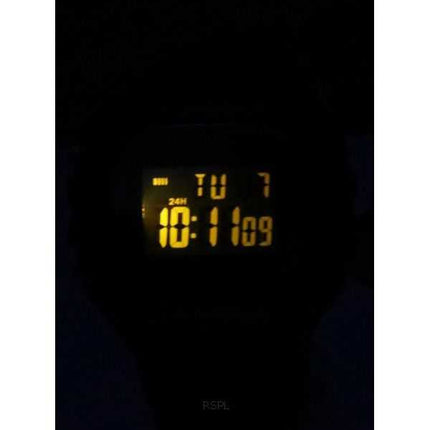 Orologio da uomo al quarzo con quadrante nero con cinturino in resina digitale standard Casio W-218H-1B
