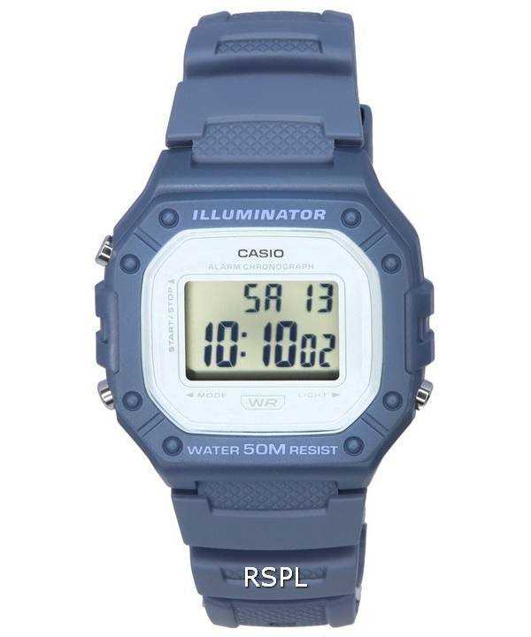 Orologio Casio Youth digitale quadrante grigio quarzo W-218HC-2A W218HC-2 unisex