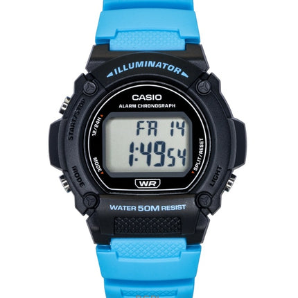 Orologio da uomo Casio Standard Digital con cinturino in resina blu al quarzo W-219H-2A2V