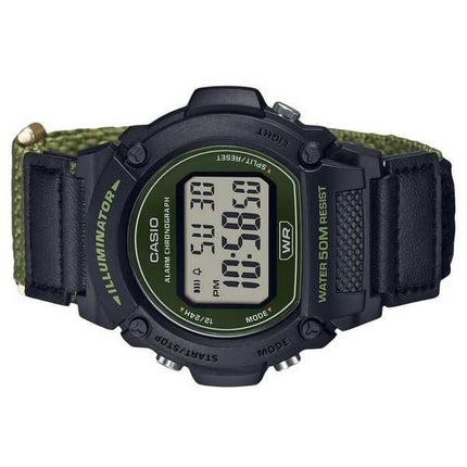 Orologio da uomo Casio Standard Green Digital Cloth Strap Quartz W-219HB-3AV