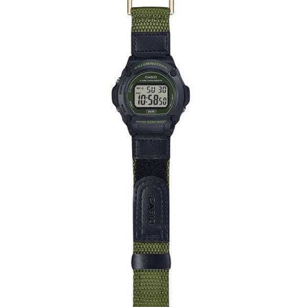 Orologio da uomo Casio Standard Green Digital Cloth Strap Quartz W-219HB-3AV