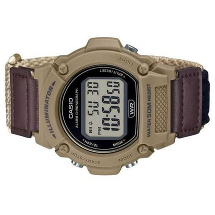 Orologio da uomo Casio Standard Brown Digital Cloth Strap Quartz W-219HB-5AV