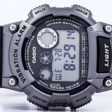 Orologio da uomo Casio Super Illuminator Dual Time Vibration Digital W-735H-1A3V W735H-1A3V Orologio da uomo