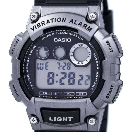 Orologio da uomo Casio Super Illuminator Dual Time Vibration Digital W-735H-1A3V W735H-1A3V Orologio da uomo